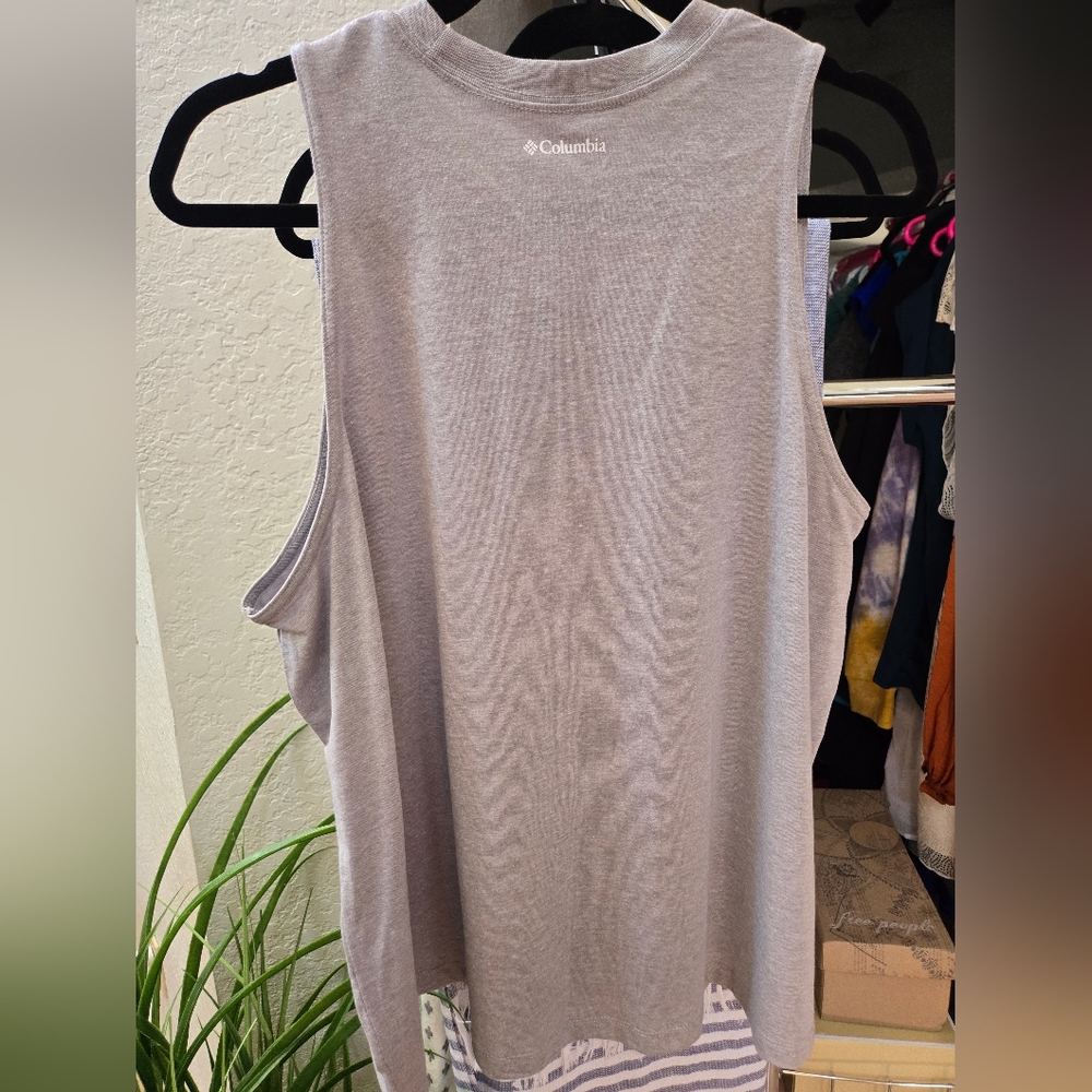 Columbia Top Tank Shirt Sleeveless Logo WOMENS PLUS XXL Grey - Picture 5 of 9